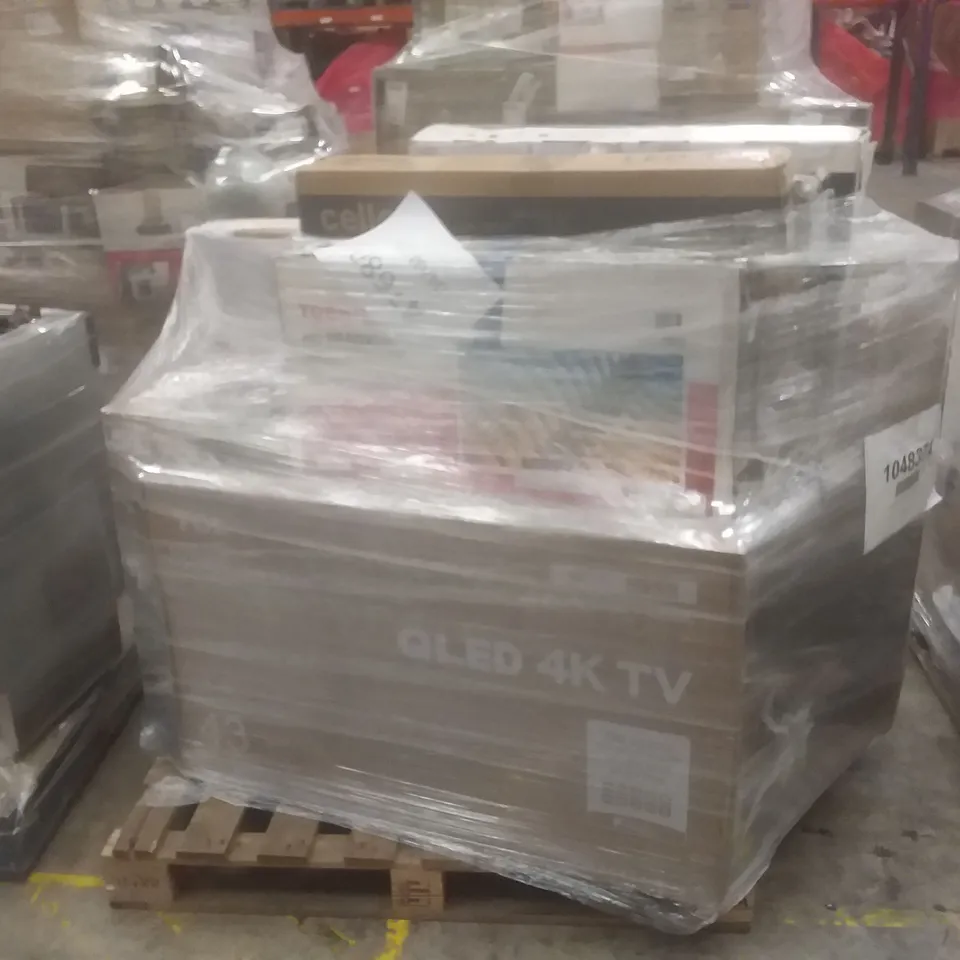 PALLET OF APPROXIMATELY 13 UNPROCESSED RAW RETURN TELEVISIONS TO INCLUDE;