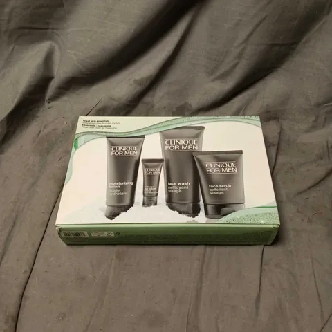CLINIQUE FOR MEN SKINCARE GIFT SET – FACE WASH, MOISTURISING LOTION & SCRUB (BOXED)