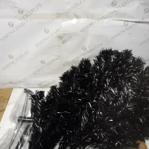 SHATCHI BLACK FAUX ALASKAN PINE CHRISTMAS TREE