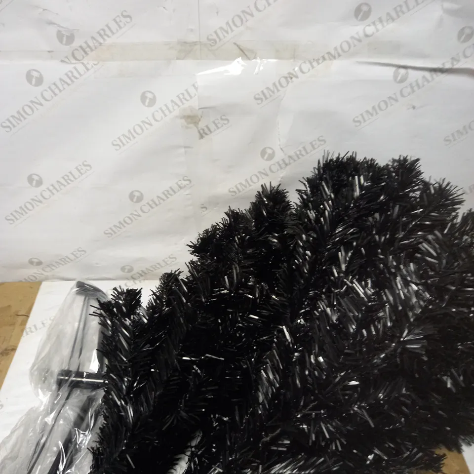 SHATCHI BLACK FAUX ALASKAN PINE CHRISTMAS TREE 
