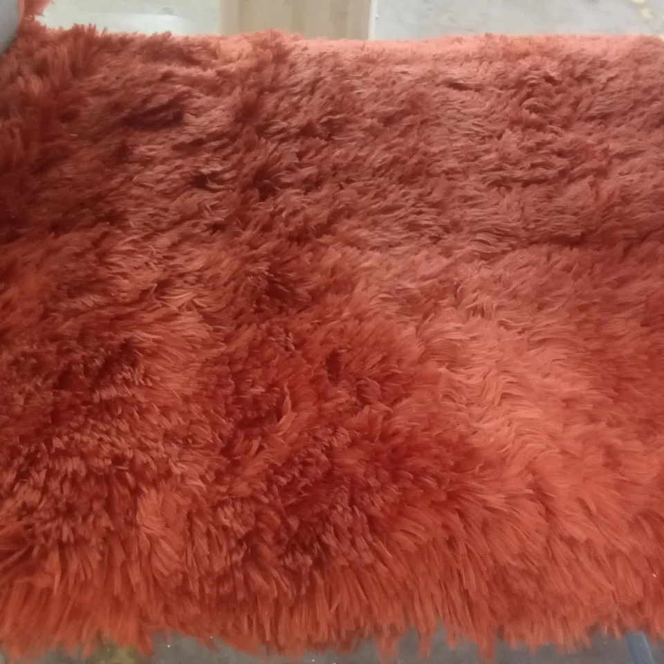 HANDMADE TUFTED ORANGE AREA RUG 80X150CM