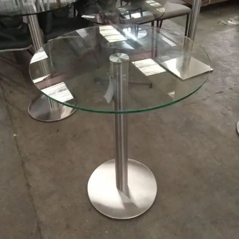 DESIGNER ROUND GLASS TOP BAR TABLE