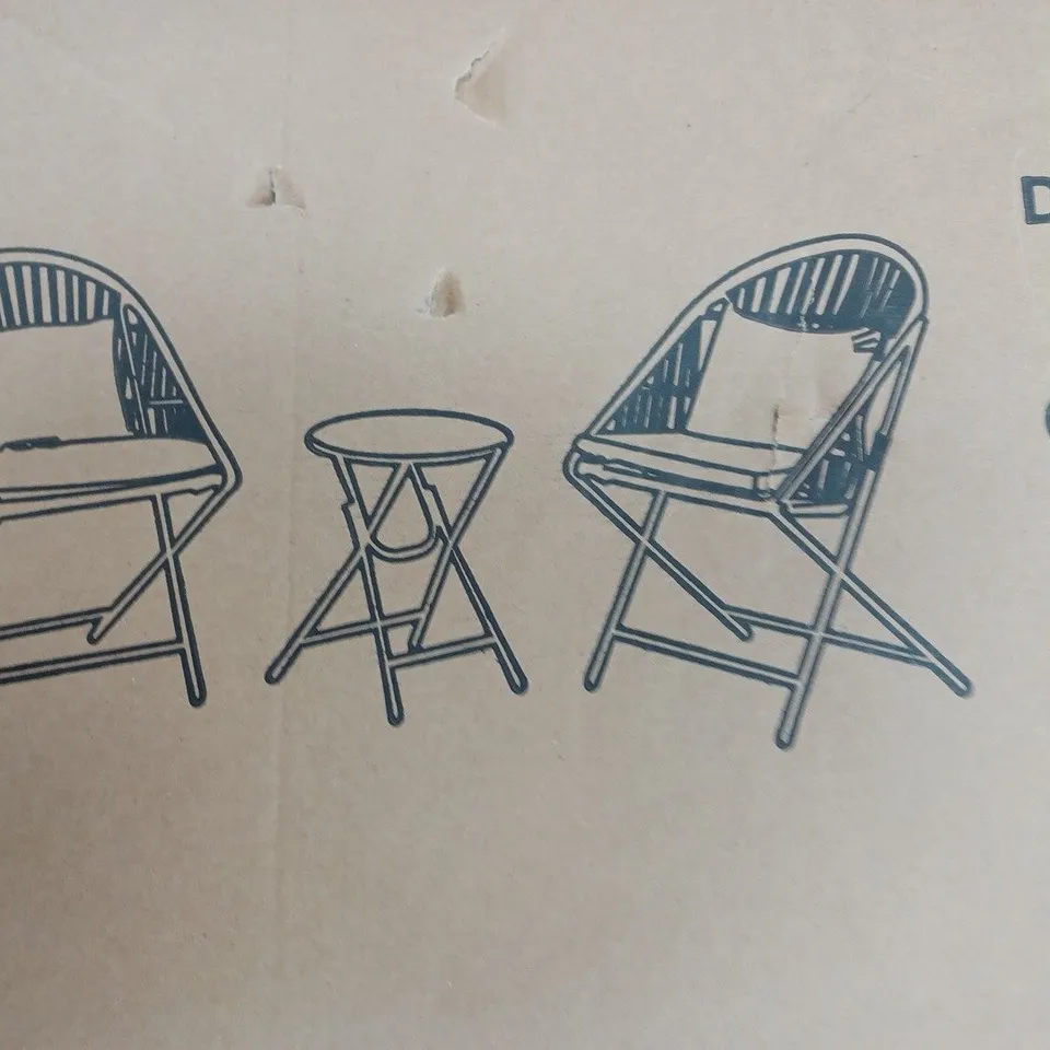 INNOVATORS COLLAPSIBLE 3 PIECE HOLLY BISTRO SET - BLACK