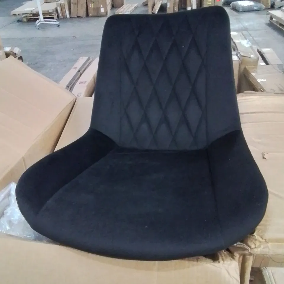 BOXED SET OF CARL DINING CHAIRS -BLACK VELVET-