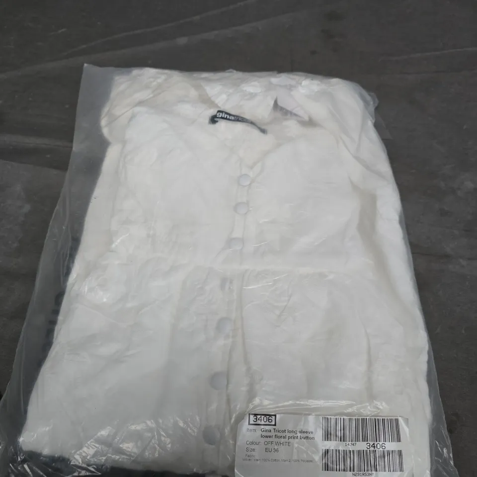 GINA TRICOT LONG SLEEVE TOP – OFF WHITE – UK 8