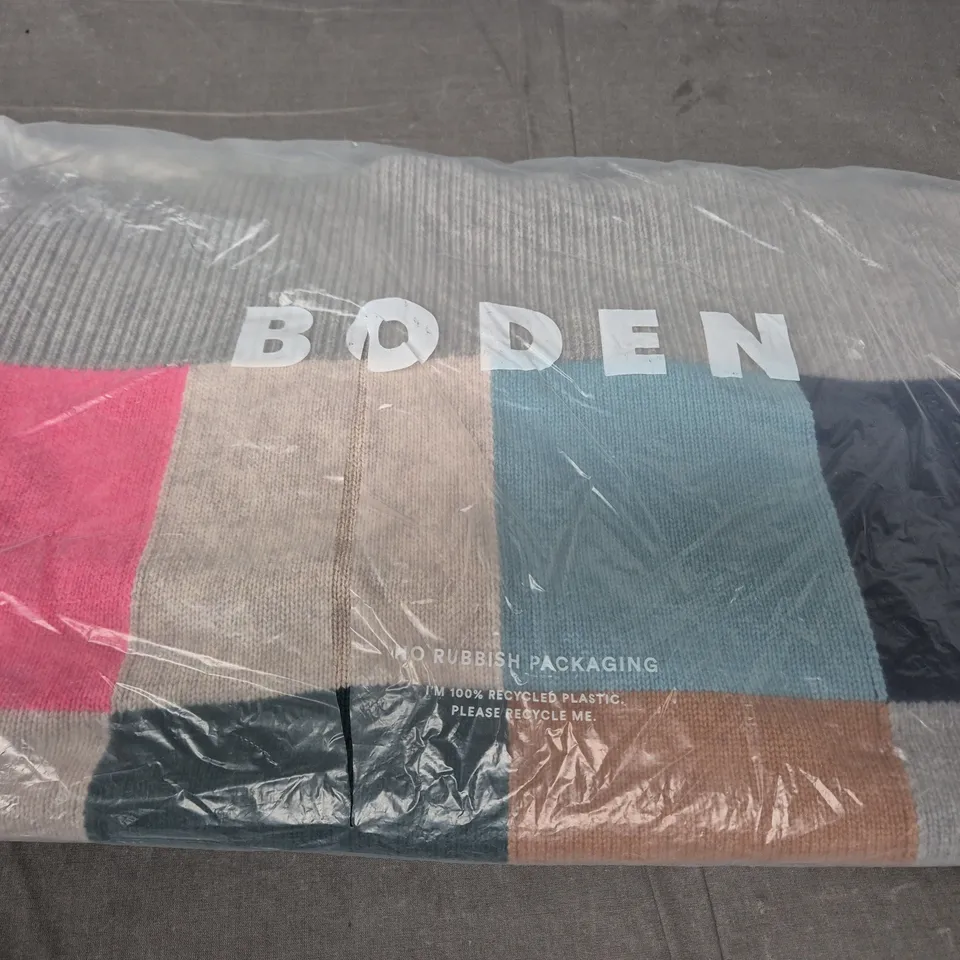 BODEN COLOUR BLOCK KNIT JUMPER – MULTICOLOUR, UK SIZE SMALL (S)