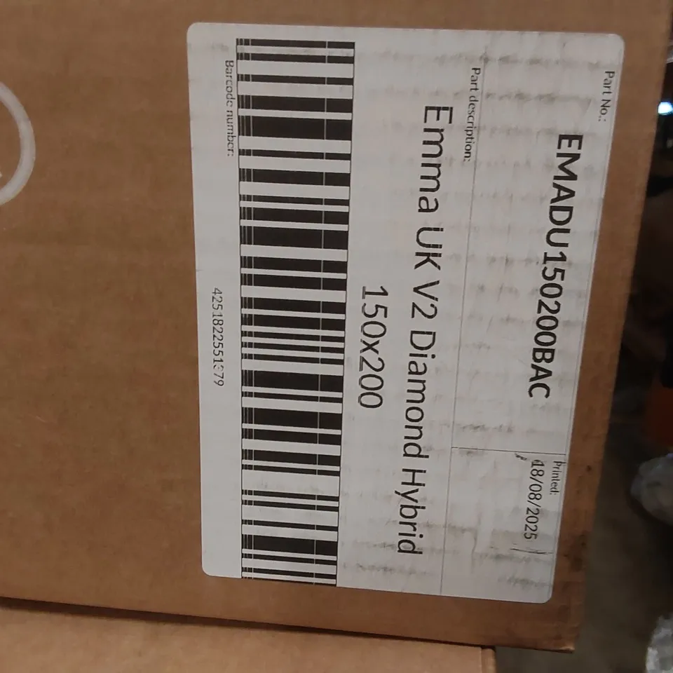 BRAND NEW BOXED EMMA UK V2 DIAMOND HYBRID 150 x 200CM KING SIZE MATTRESS 