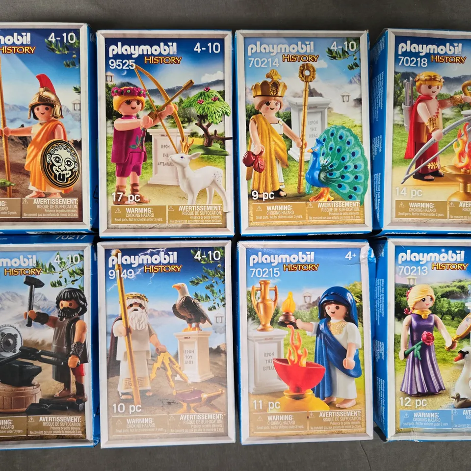 PLAYMOBIL HISTORY SET OF 8 ASSORTED FIGURES