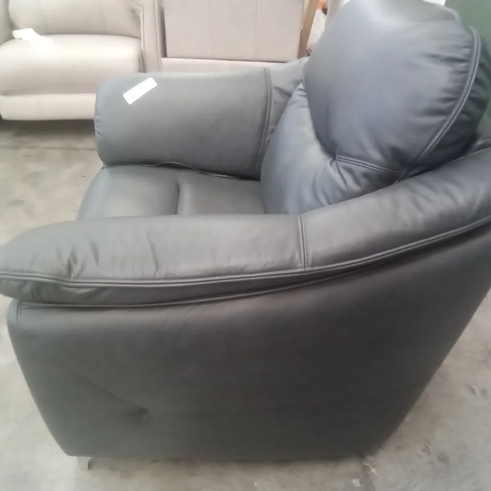 DESIGNER G PLAN MADE JACKSON ELECTRIC RECLINER CHAIR - CAMBRIDGE PETROL BLUE LEATHER 