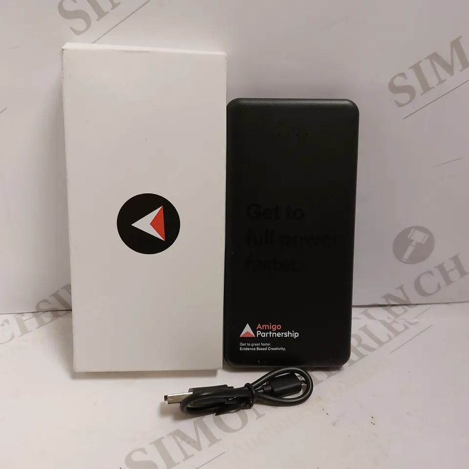 BOXED AMIGO PARTNERSHIP POWER BANK - 10000MAH BLACK