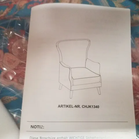 BOXED HENRICK ARMCHAIR - TEAL