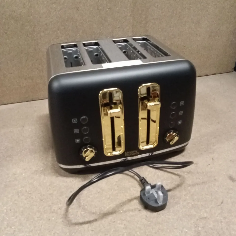 BOXED MORPHY RICHARDS 4-SLICE TOASTER - ACCENTS BLACK