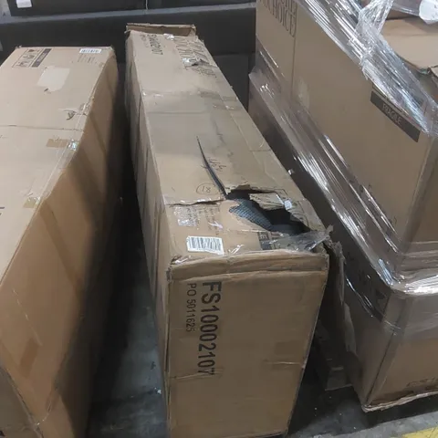 BOXED KENTON SMALL 3 SEATER SOFA, DARK GREY DOTTED CORD FABRIC (1 BOX)