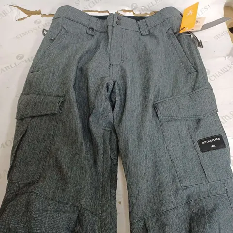 QUIKSILVER DRY FLIGHT LIGHT GREY TROUSERS - LARGE