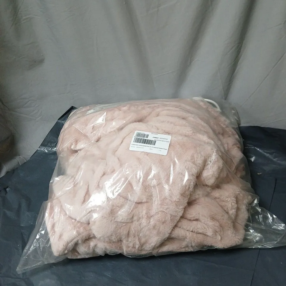 COZEE HOME LUXURY RUCHED FAUX FUR ABD VELVETSOFT HEATED THROW