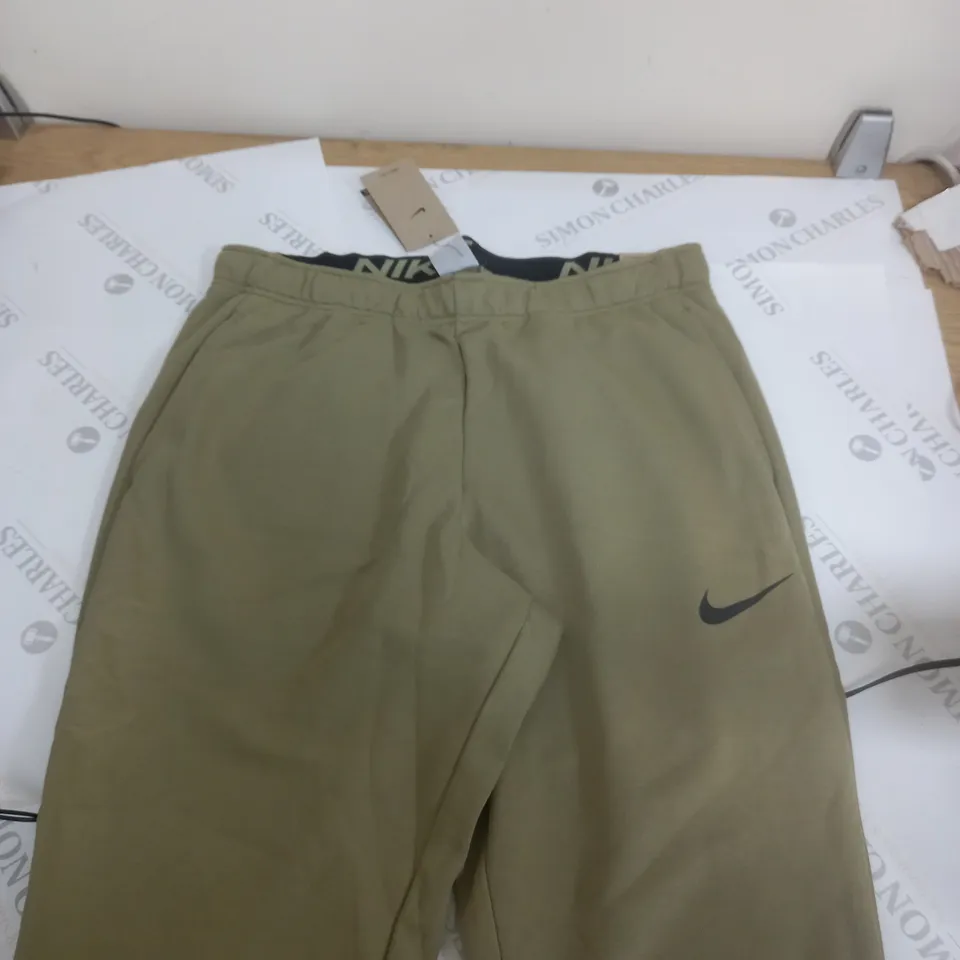 NIKE MENS KHAKI JOGGING TRACK PANTS - XL