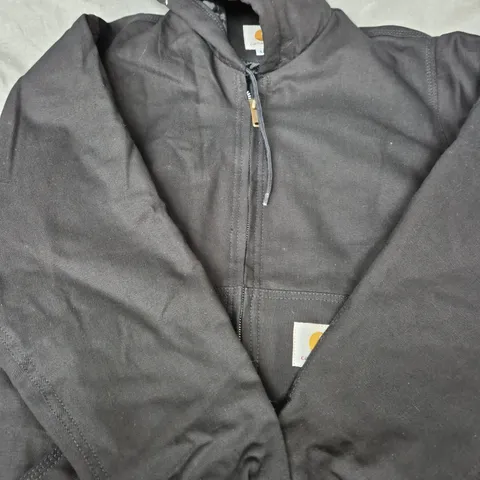 CARHARTT ZIP-UP HOODIE IN BLACK SIZE LARGE
