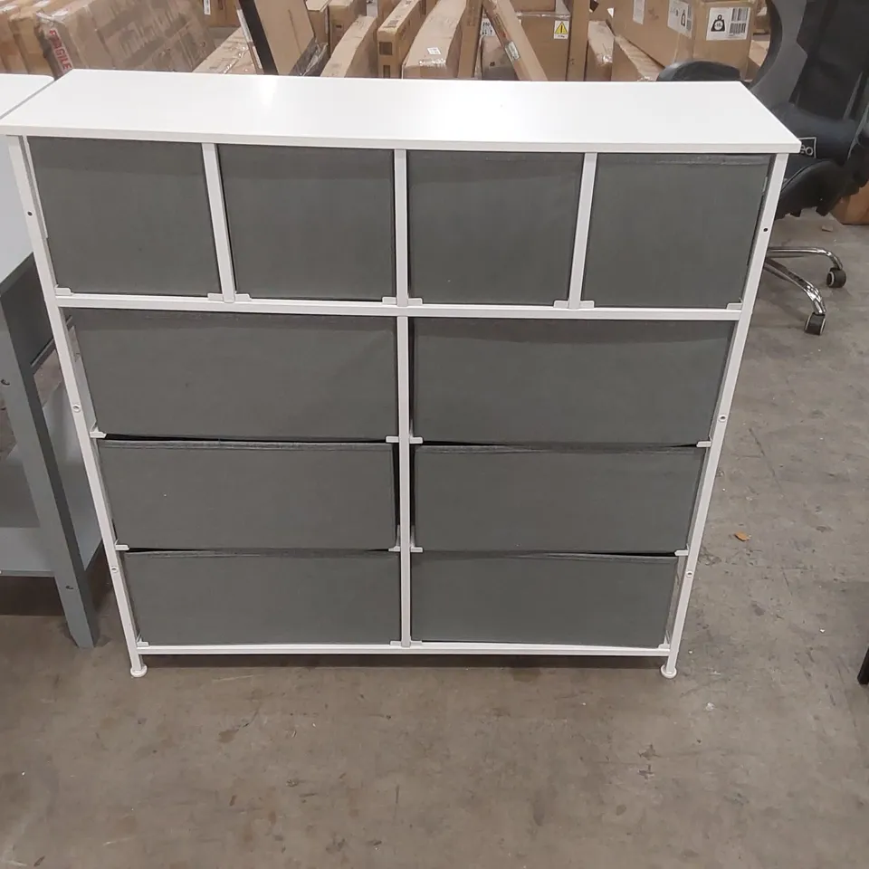 FABRIC CHEST OF DRAWERS WITH METAL FRAME