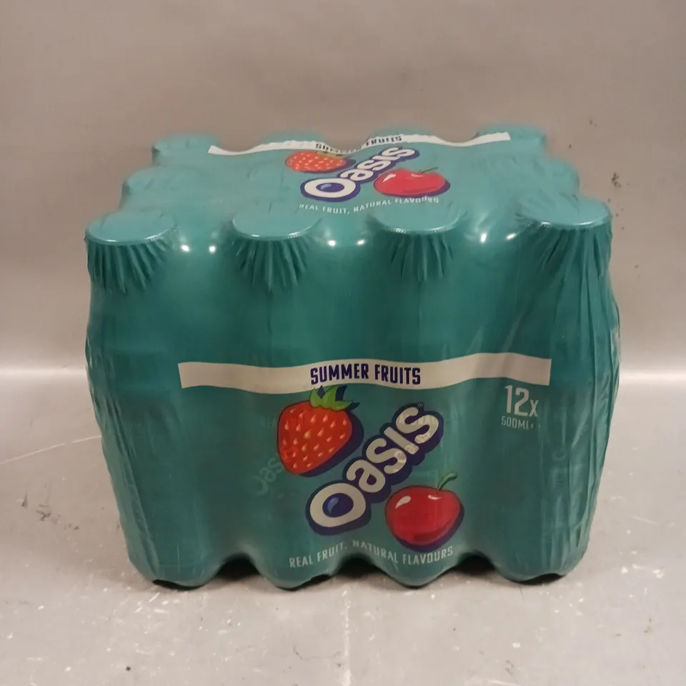 12 X OASIS SUMMER FRUIT DRINKS - 12 X 500ML - COLLECTION ONLY 