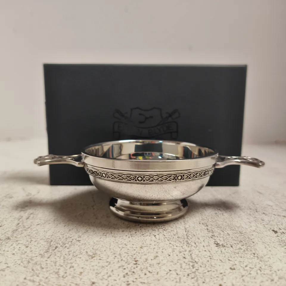 EDWIN BLYDE PERSONALISED 3" CELTIC WEAVE QUAICH