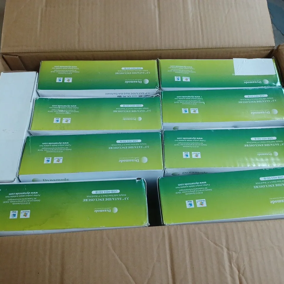 APPROXIMATELY 15 DYNAMODE 3.5" SATA/IDE ENCLOSURES