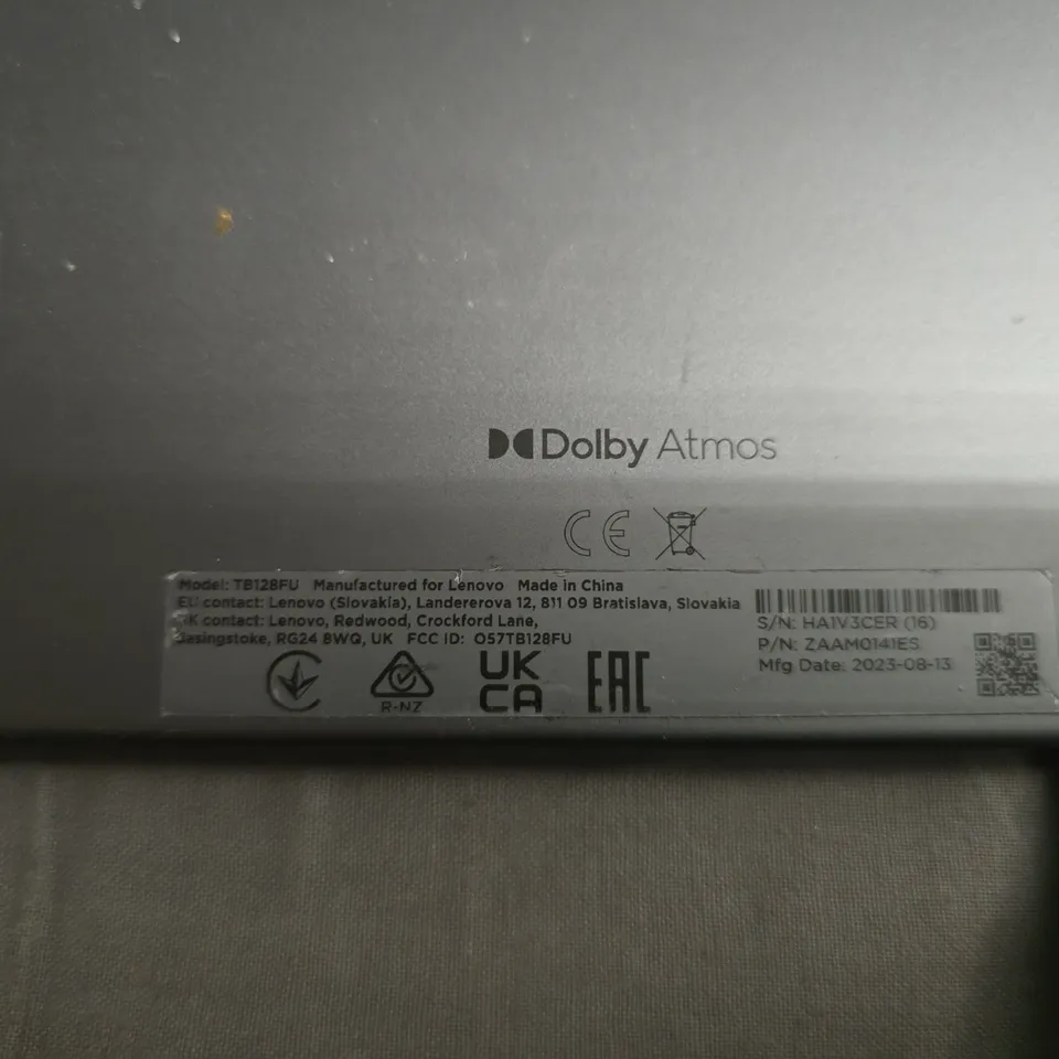 LENOVO TABLET TB128FU – DOLBY ATMOS