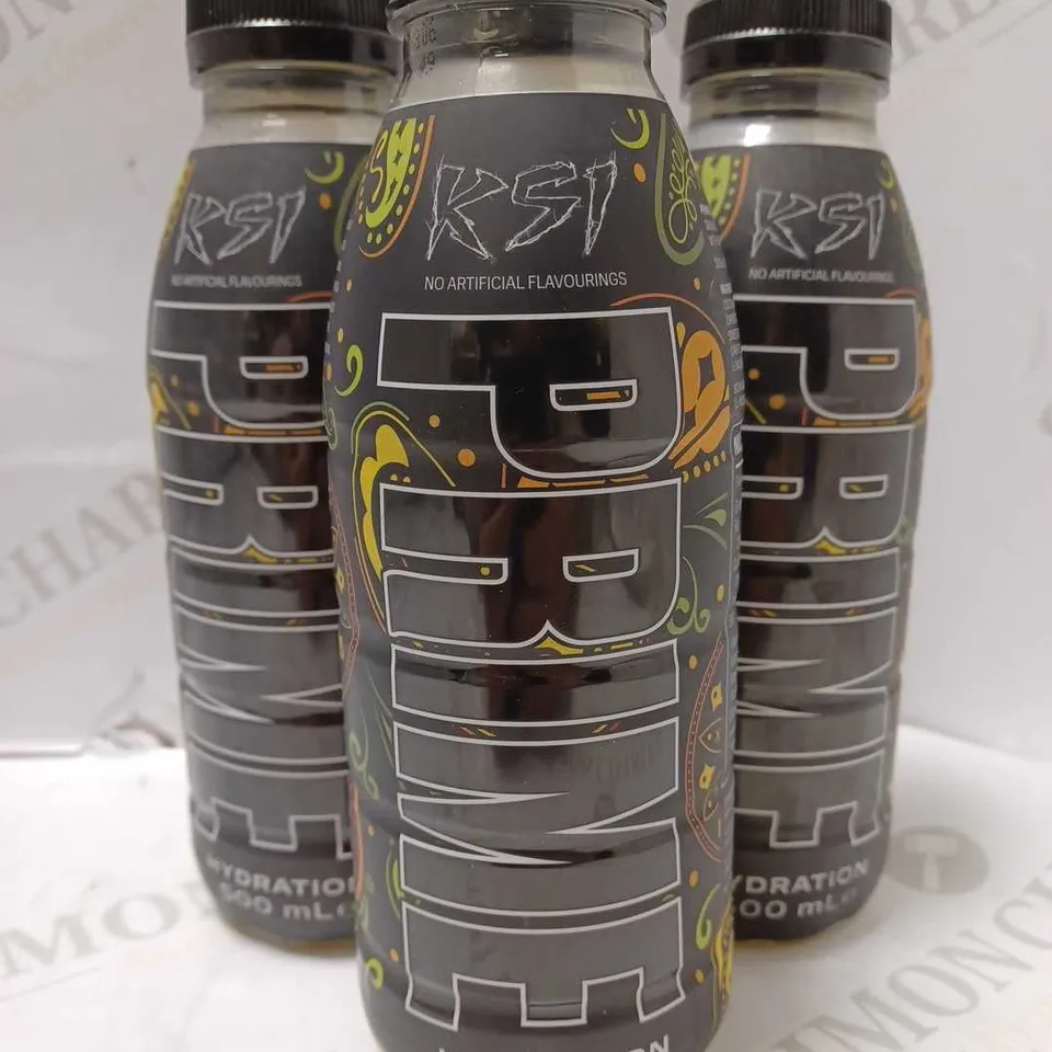 LOT OF APPROX 10 X 500ML PRIME HYDRATION KSI DRINK - ORANGE/MANGO