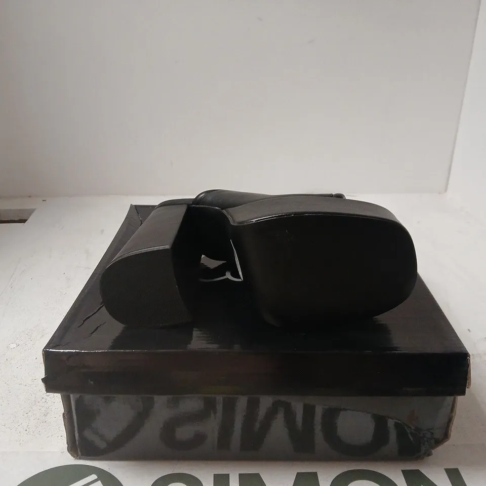 BLACK PLATFORM MULE SANDALS – WOMEN'S FOOTWEAR UK 6