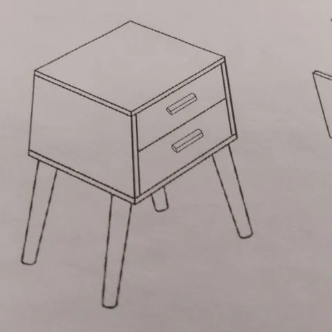 BOXED BEDSIDE TABLE - WHITE (1 BOX)