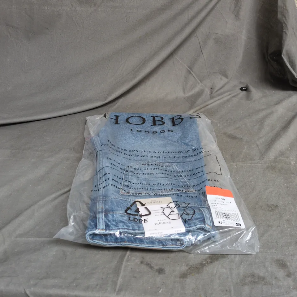 HOBBS LONDON SHEA STRAIGHT JEANS MID WASH UK 10 BAGGED