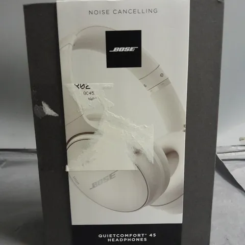 SEALED BOSE QUIETCOMFORT 45 HEADPHONES - WHITE SMOKE