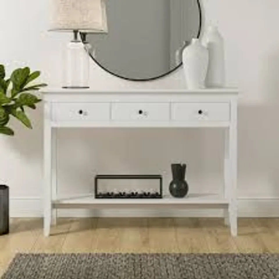 BOXED DUNELM LYNTON CONSOLE TABLE - WHITE