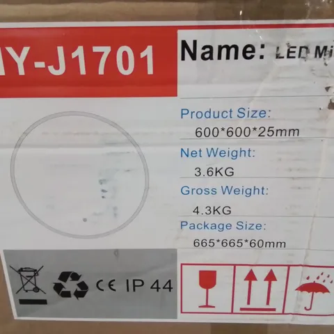 BOXED 60X60CM LED MIRROR
