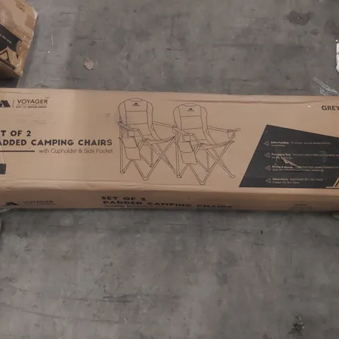 BOXED SET OF 2 VOYAGER PADDED CAMPING CHAIRS