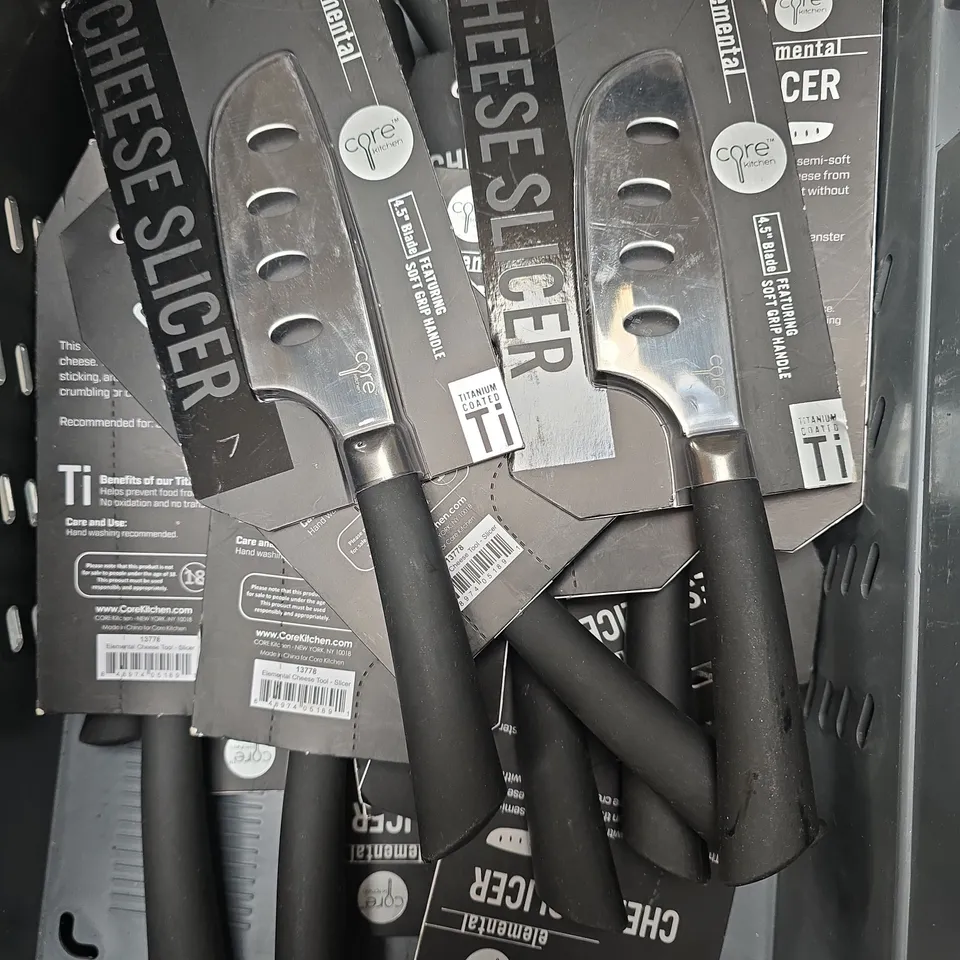 SET OF CORE KITCHEN ELEMENTAL CHEESE SLICER KNIVES 4.5" BLADE 