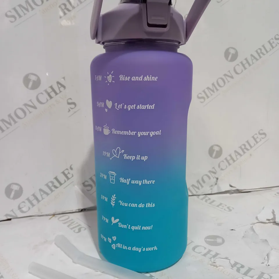 COLOURED 64OZ BOTTLE WITH REMINDERS AND MARKINGS 