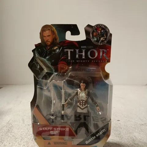 MARVEL THOR THE MIGHTY AVENGER STAFF STRIKE SIF ACTION FIGURE (HASBRO) – BOXED