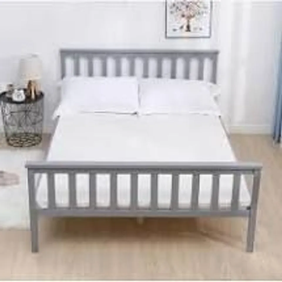 BOXED MARQUISE SINGLE BEDFRAME GREY (1 BOX)