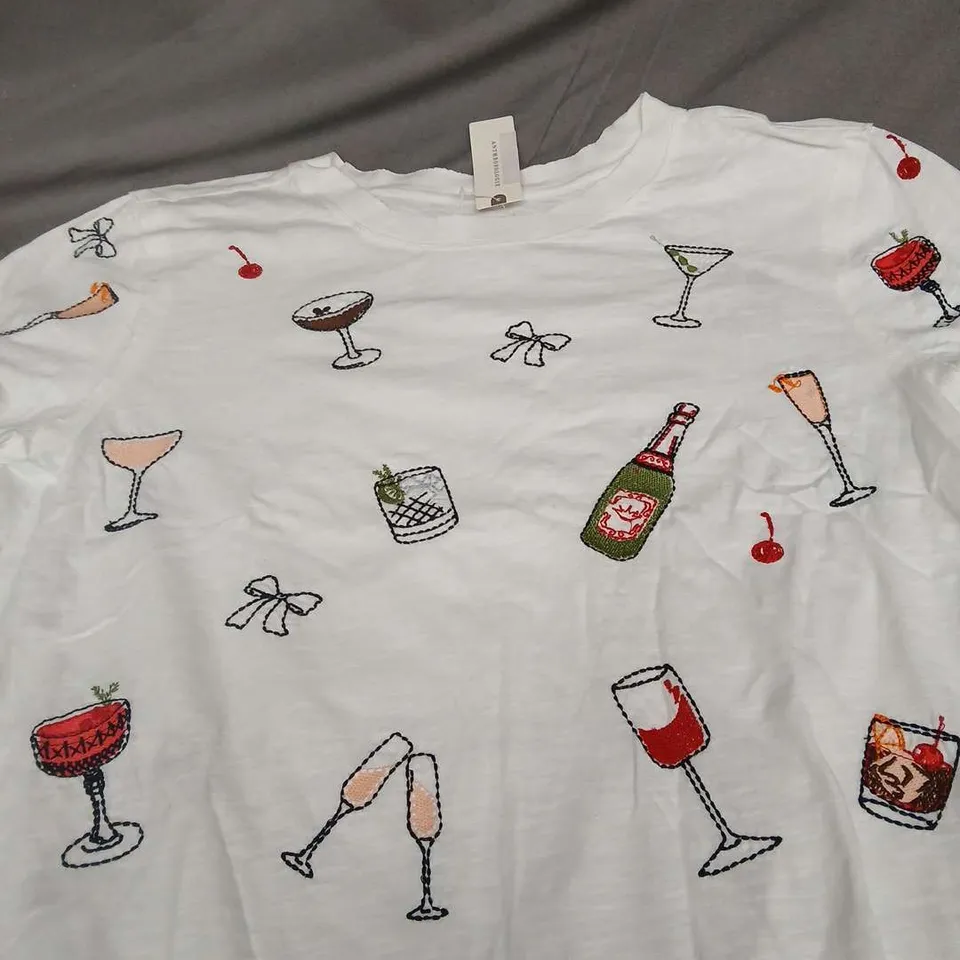 ANTHRO[PLOGIE DRINKS TEE SIZE L