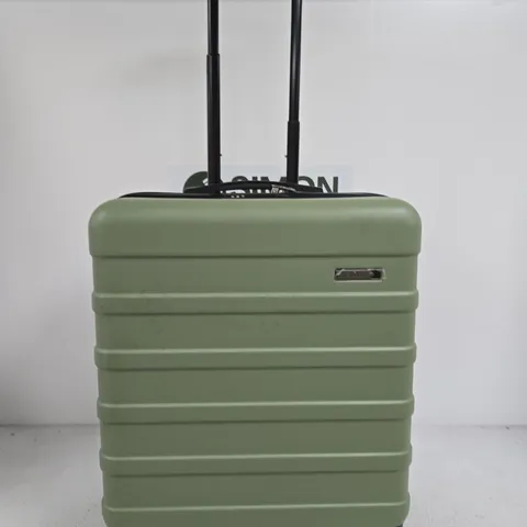 OLIVE GREEN HARD-SHELL SUITCASE