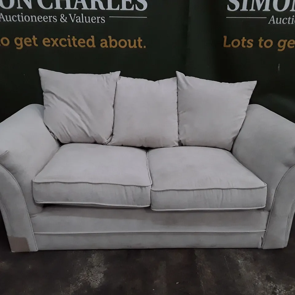 DESIGNER 2 SEATER SOFA - IVORY FABRIC