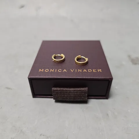 BOXED MONICA VINADER GOLDEN HOOP EARRINGS 