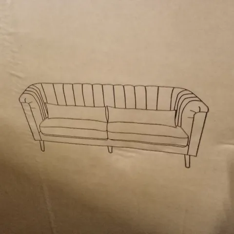 BOXED VOGUE 3 SEATER SOFA - WINTER MOSS (1 BOX)