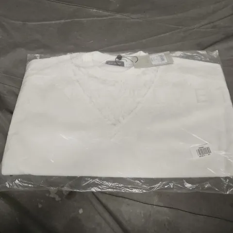 BAGGED MINT VELVET IVORY LACE INSERT SWEATSHIRT - MEDIUM