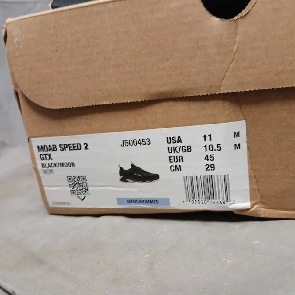 MERRELL MOAB SPEED 2 GTX – MEN'S WALKING SHOES, BLACK/MOON, UK 10.5 (EU 45)