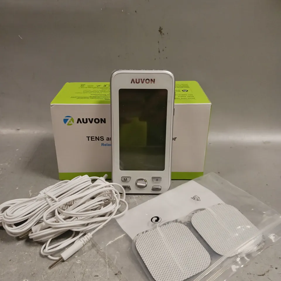 BOXED AUVON TENS & MUSCLE STIMULATOR - WHITE 