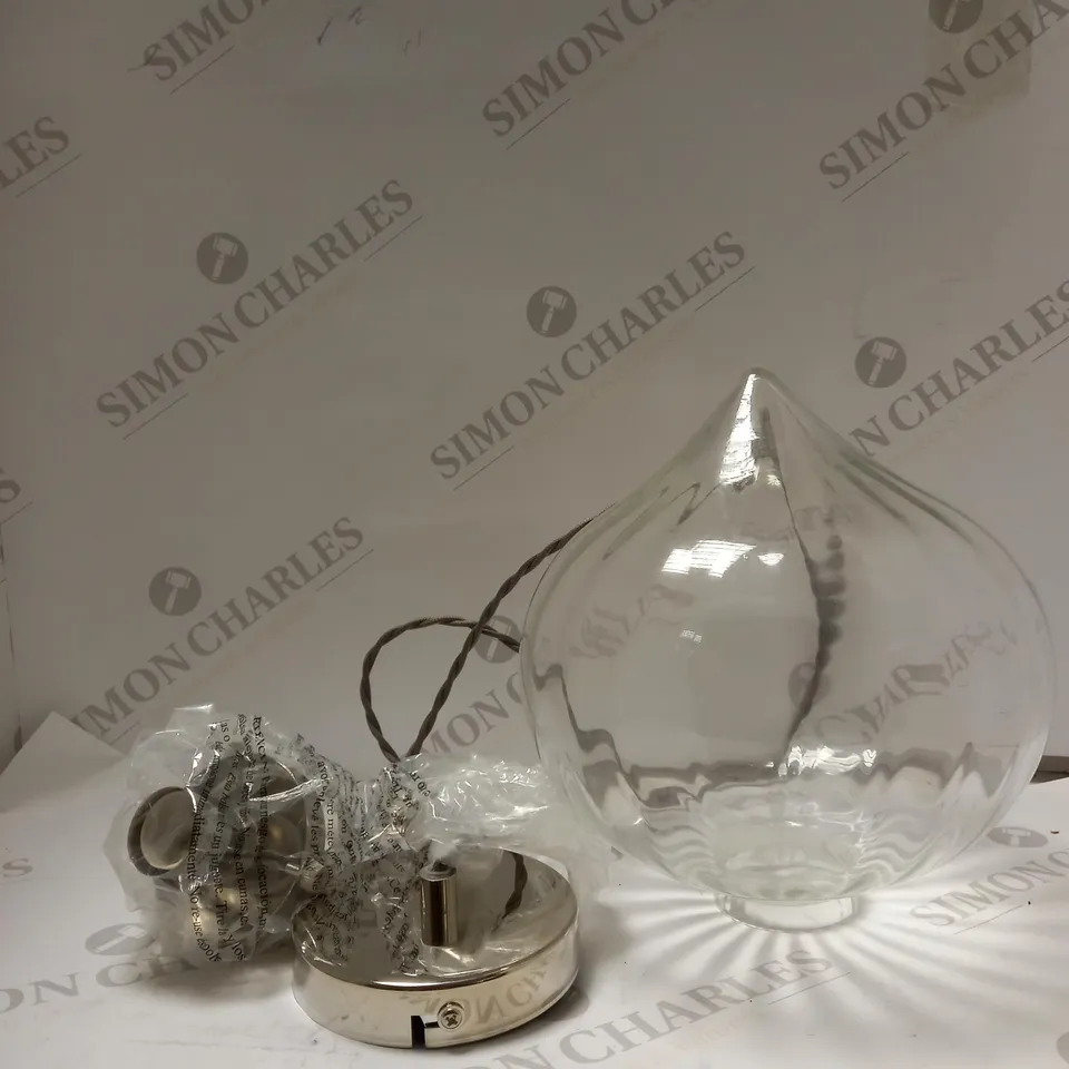 DAR MYA 1 LIGHT SINGLE PENDANT POLISHED NICKEL GLASS