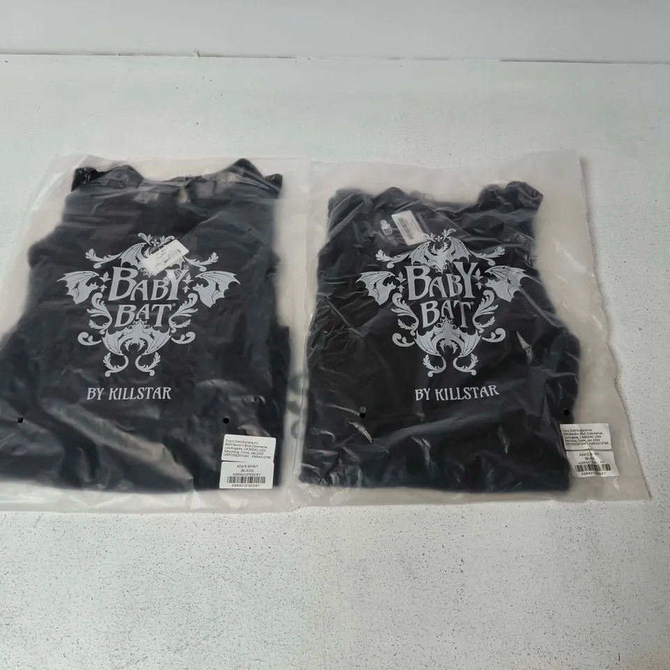 LOT OF APPROXIMATELY 50 BRAND NEW KILLSTAR ADA'S SPIRIT ITEMS IN BLACK - ALL SIZE 4Y