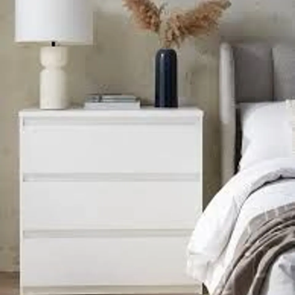 LISSON 3 DRAWER CHEST - WHITE - COLLECTION ONLY RRP £89