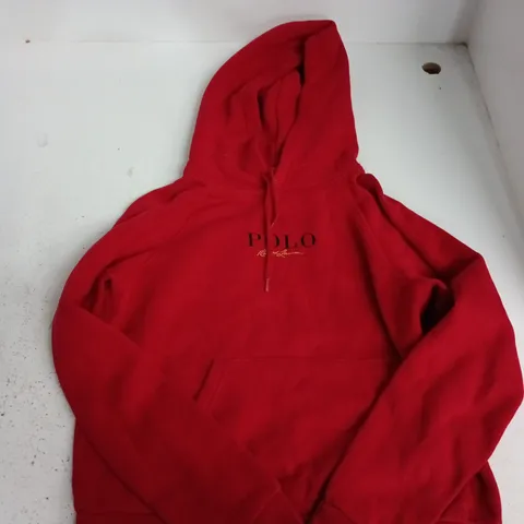POLO RALPH LAUREN HOODIE IN RED - SMALL